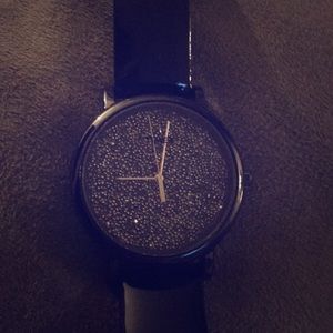 Ladies Timex Swarovski Crystal watch black